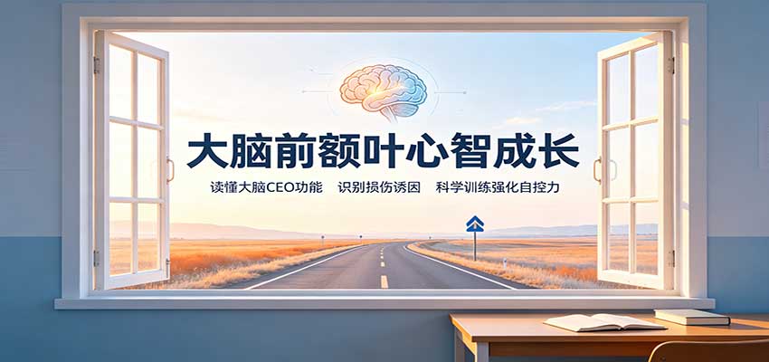 大脑前额叶心智成长:读懂大脑CEO功能,识别损伤诱因,科学训练强化自控力-聚业