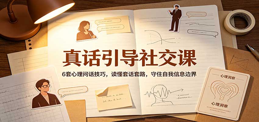 真话引导社交课:6套心理问话技巧,读懂套话套路,守住自我信息边界-聚业