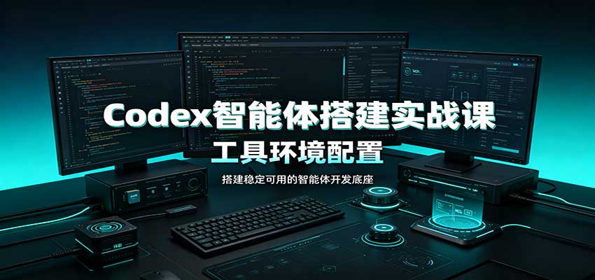 Codex智能体搭建实战课:工具环境配置,自定义技能开发,多业务自动化教学-聚业