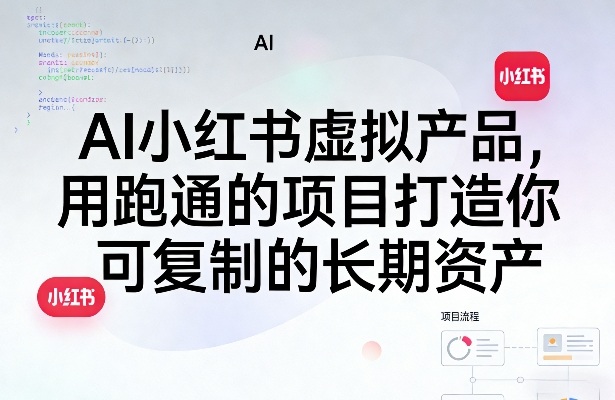 AI小红书虚拟产品,用跑通的项目打造你可复制的长期资产(更新0902)-聚业