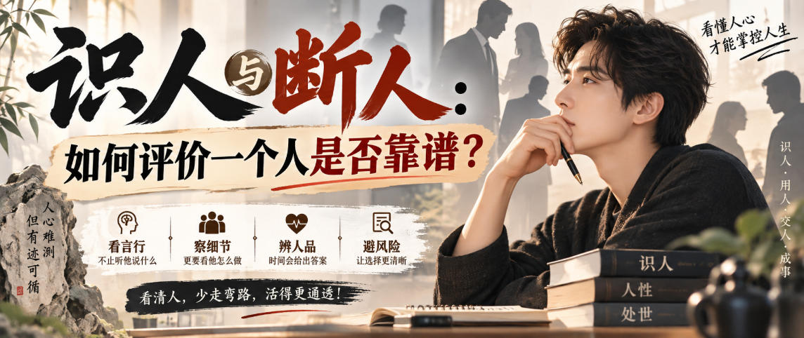 付费文章:识人与断人:如何评价一个人是否靠谱?-聚业