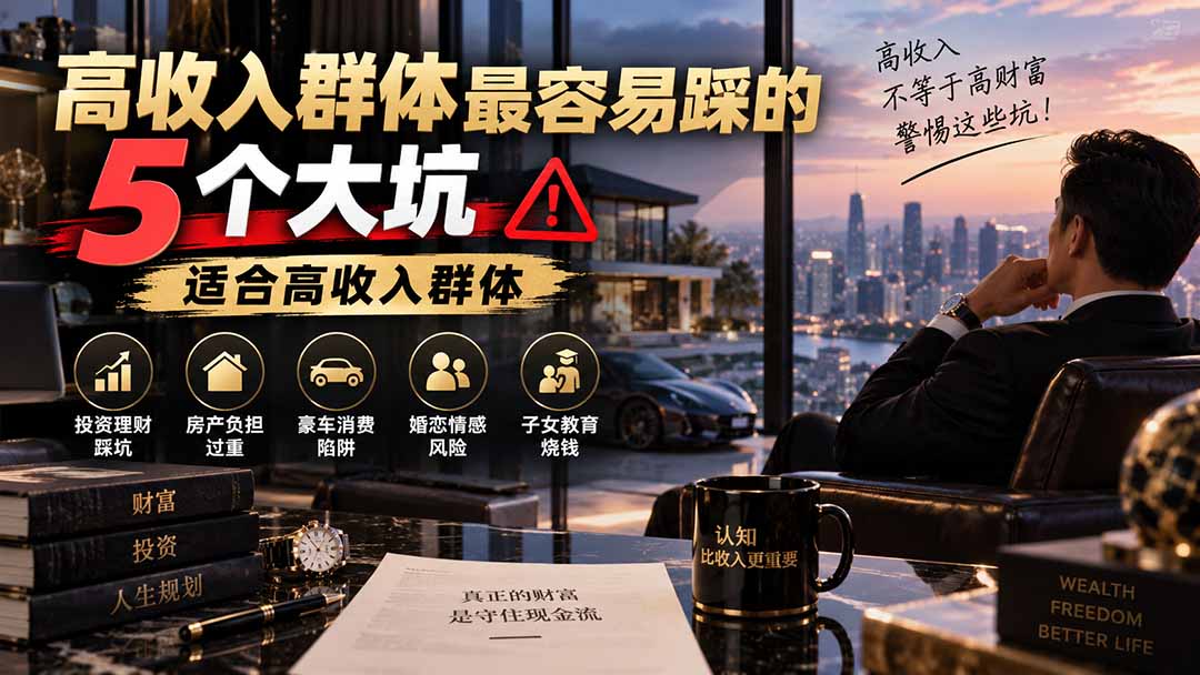 付费文章:高收入群体最容易踩的5个大坑,适合高收入群体-聚业