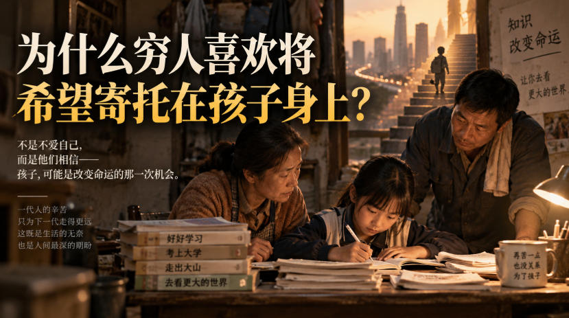 某社群精品文章:为什么穷人喜欢将希望寄托在孩子身上?-聚业