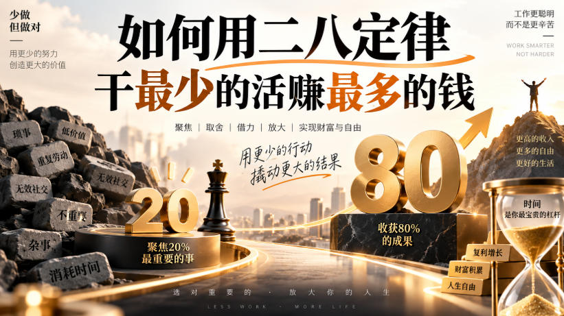 付费文章:如何用二八定律干最少的活賺最多的钱-聚业