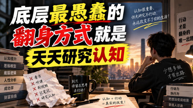 付费文章:底层最愚蠢的翻身方式就是天天研究认知-聚业