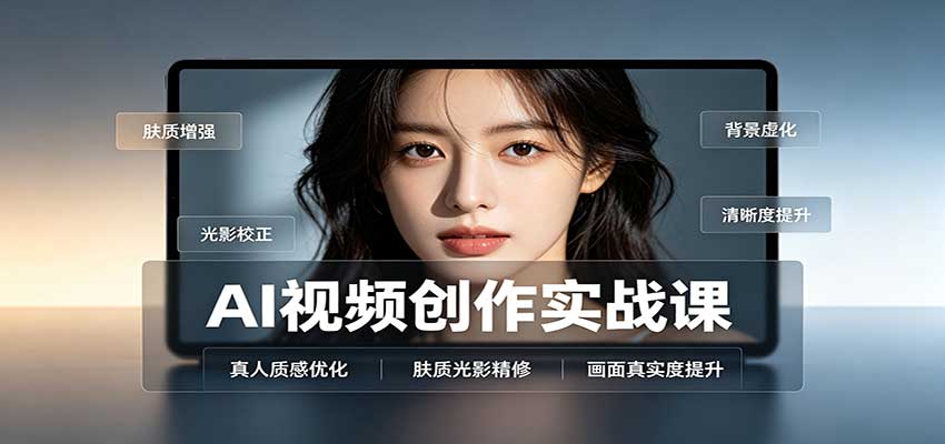AI视频创作实战课:人物面部情绪调试,真人质感优化,提示词模板与变现方向-聚业